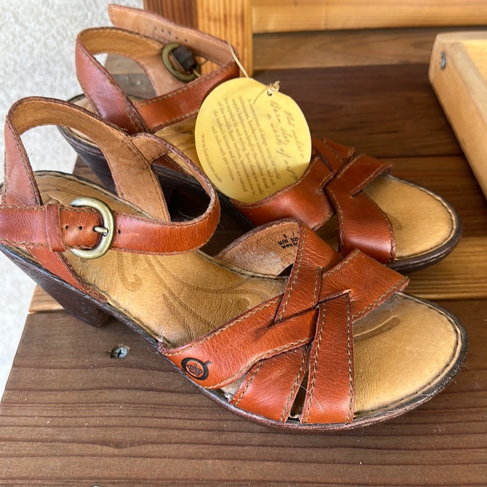 Born Belinda rust dress sandal shoe